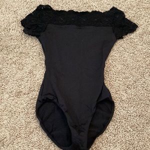 Black ballet leotard. Size adult small.